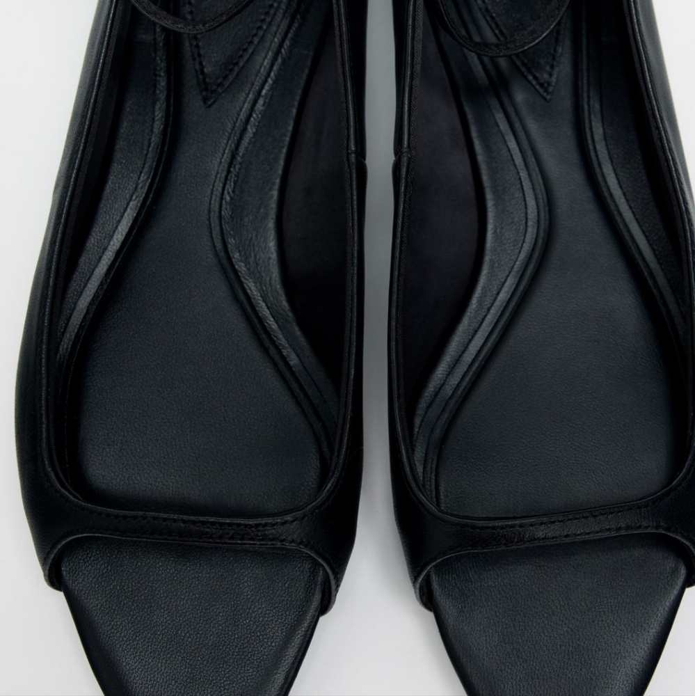 ZARA BALLET FLAT OPEN TOE SHOES - Picture 2 of 5